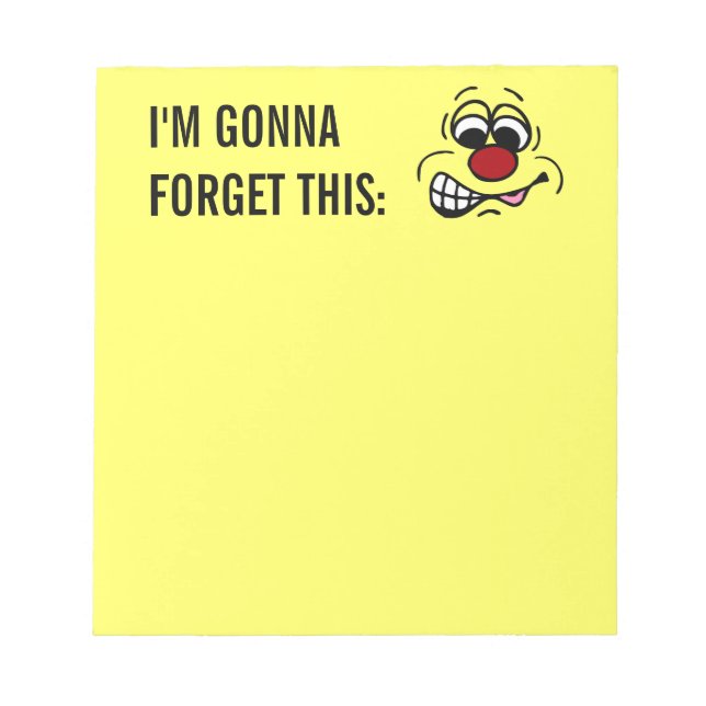 Disgruntled Employee Face Grumpey Notepad (Front)