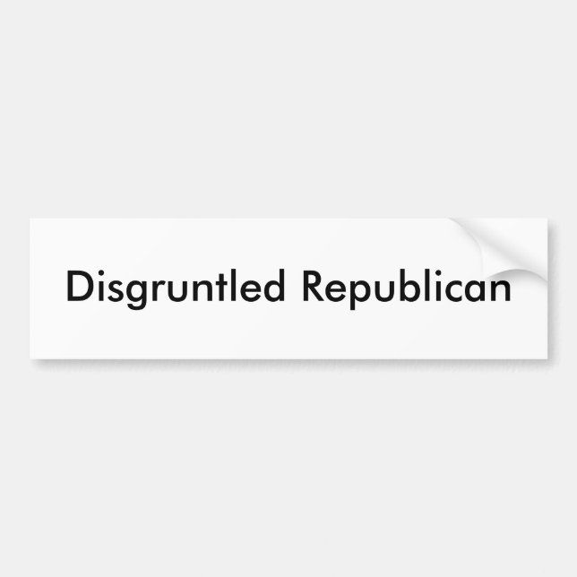 Disgruntled Republican 2 Bumper Sticker (Front)