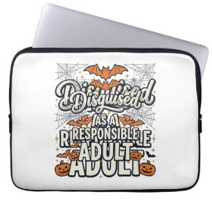 Disguised as a Responsible Adult Halloween Vector Laptop Sleeve