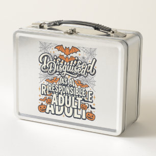 Disguised as a Responsible Adult Halloween Vector Metal Lunch Box