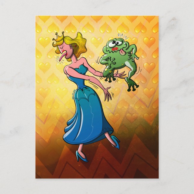 Disgusting Kiss for a Princess Postcard (Front)