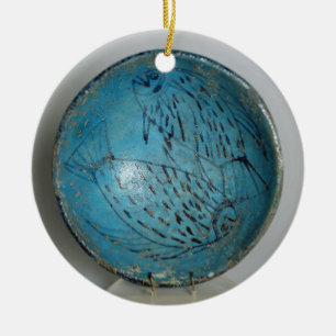 Dish decorated with fish (faience) ceramic tree decoration