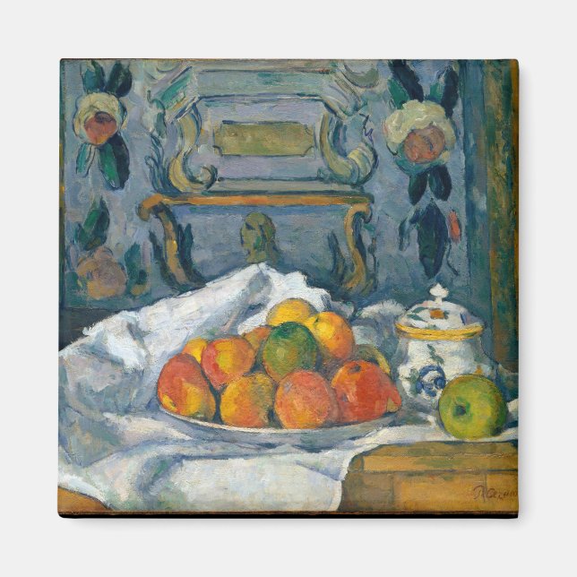 Dish of Apples Paul Cezanne Famous Visual Arts Pos Magnet (Front)