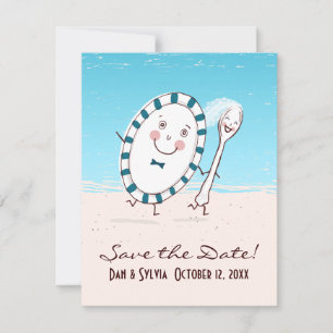 Dish & Spoon Save the Date Wedding Announcement