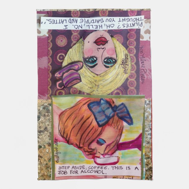 Dish towel-coffee tea towel (Vertical)