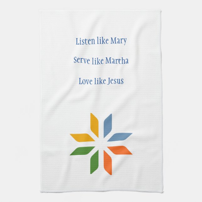 Dish towel for the Mary's and Martha's! (Vertical)