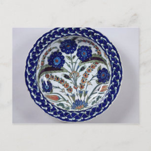 Dish with a floral decoration, Iznik Postcard