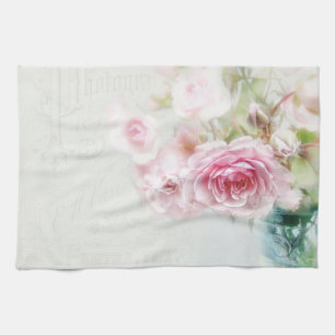dishcloth "shabby rose" tea towel