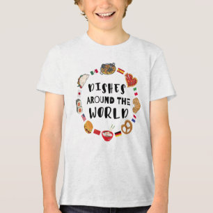 Dishes around the world Tri-Blend shirt