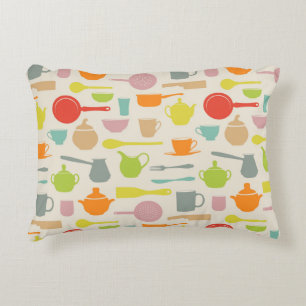 Dishes Pattern Decorative Cushion