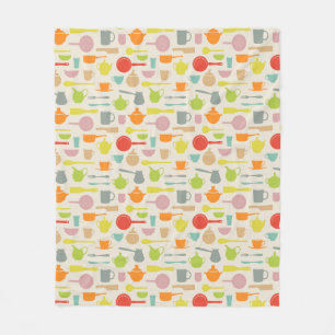 Dishes Pattern Fleece Blanket