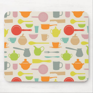 Dishes Pattern Mouse Mat