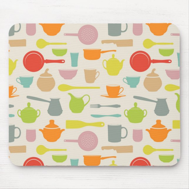 Dishes Pattern Mouse Mat (Front)