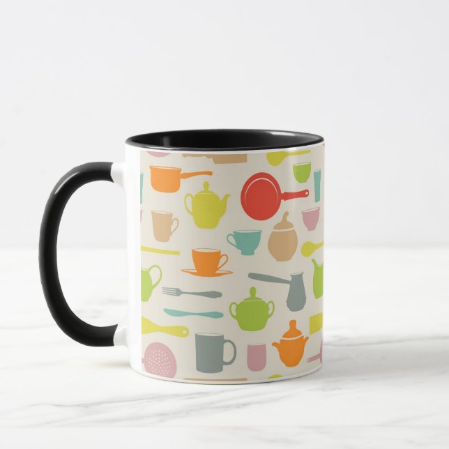 Dishes Pattern Mug (Left)