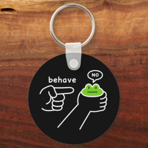 Dishonest Frog Frog Meme Behave No Cartoon  Key Ring