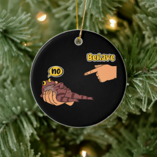 Dishonest Frog Funny Frog Meme Behave No Cartoon Ceramic Tree Decoration
