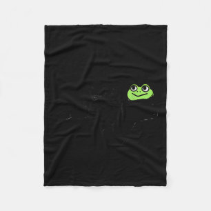 Dishonest Frog Funny Frog Meme Behave No Cartoon D Fleece Blanket