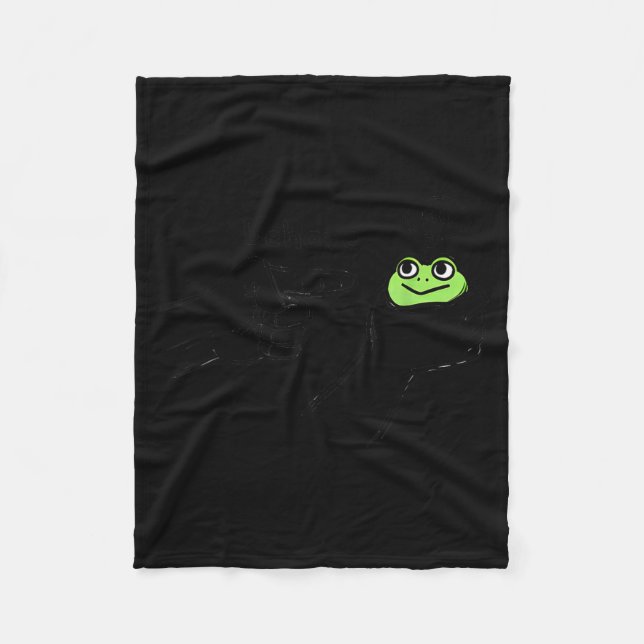Dishonest Frog Funny Frog Meme Behave No Cartoon D Fleece Blanket (Front)