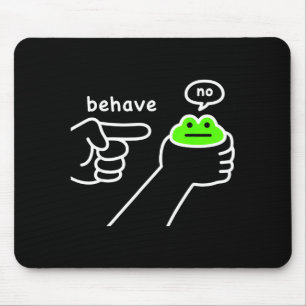 Dishonest Frog Funny Frog Meme Behave No Cartoon D Mouse Mat