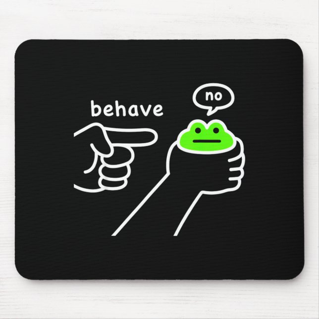Dishonest Frog Funny Frog Meme Behave No Cartoon D Mouse Mat (Front)