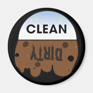 Dishwasher Clean and Dirty Message Magnet