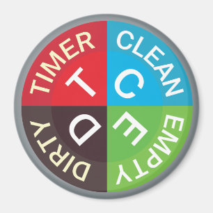 Dishwasher Clean Dirty Empty Timer Kitchen Magnet