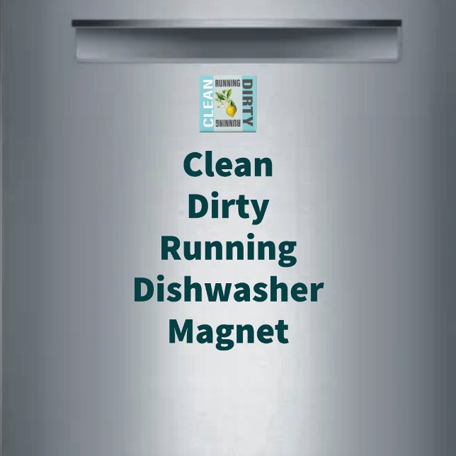 Dishwasher Clean Dirty Running Lemon Kitchen Magnet (Creator Uploaded)