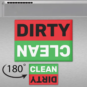 Dishwasher Clean Dirty Sign Flip Magnet
