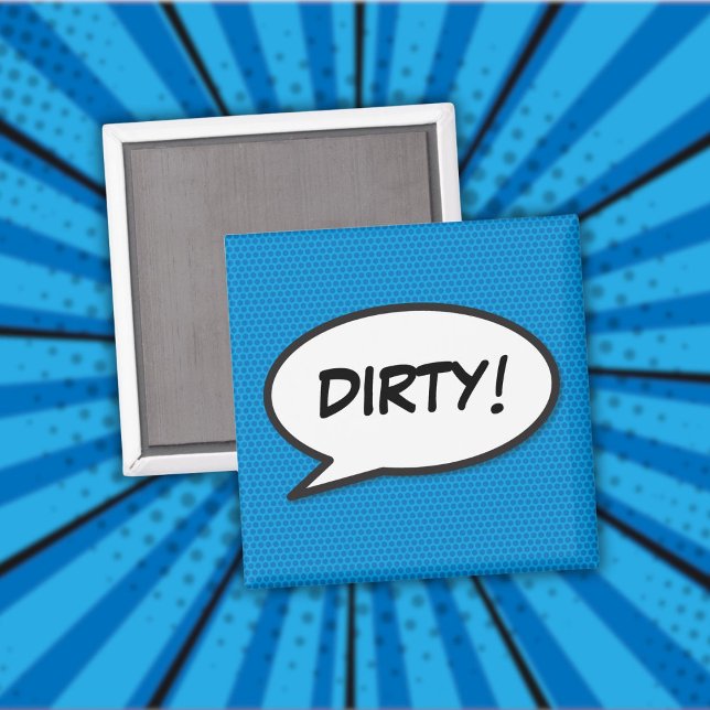 Dishwasher Dirty Fun Retro Comic Book Pop Art Magnet (Dishwasher Dirty Fun Retro Comic Book Pop Art Magnet)