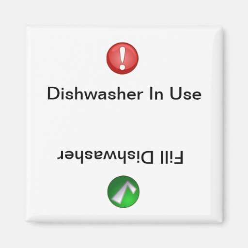 Image of Dishwasher in Use/Fill Dishwasher Magnet