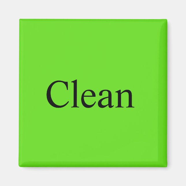 Dishwasher Magnet "Clean" (Front)