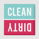 Dishwasher Magnet CLEAN | DIRTY - Blue Red<br><div class="desc">Crystal blue and red CLEAN | DIRTY magnets.  Just reverse or flip the magnet to clean or dirty on the front of the dishwasher to inform your family about the dishes inside.  Simple modern design.</div>