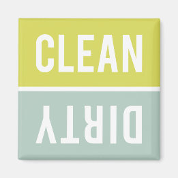 Dishwasher Magnet CLEAN | DIRTY - Green Blue