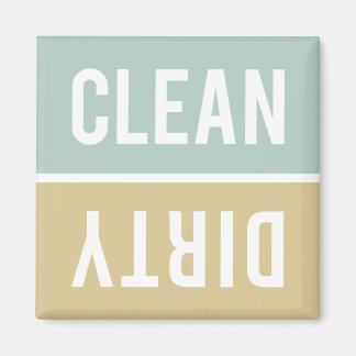 Dishwasher Magnet CLEAN | DIRTY - Green Tan