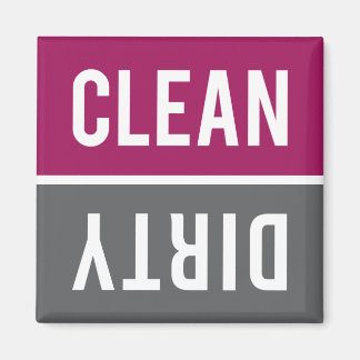 Dishwasher Magnet CLEAN | DIRTY - Raspberry Grey