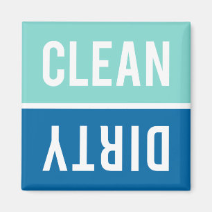 Dishwasher Magnet CLEAN   DIRTY - Shades of Blue