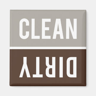 Dishwasher Magnet CLEAN | DIRTY - Stone Grey Brown