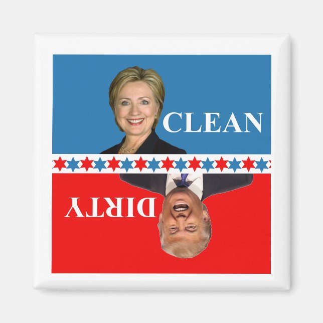 Dishwasher magnet Clinton Trump (Front)