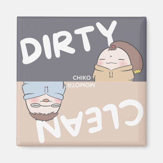 Dishwasher Magnet - Gray and beige (Front)