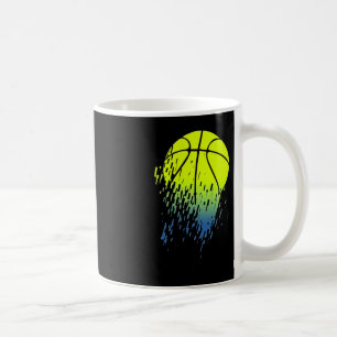 Disintegrating Neon Green Basketball Urban Graphic Coffee Mug