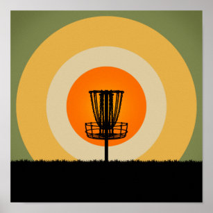 Disk Golf Basket Poster