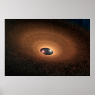 Disk Of Dusty Material Leftover From Star Forming Poster