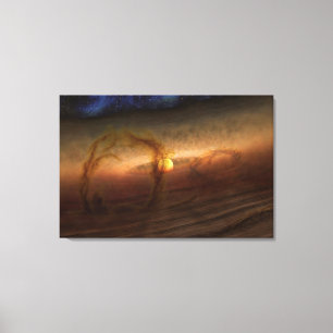 Disks Of Planet-Forming Material Circling Stars. Canvas Print