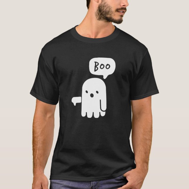 Dislike Ghost Boo Halloween Funny Halloween Costum T-Shirt (Front)