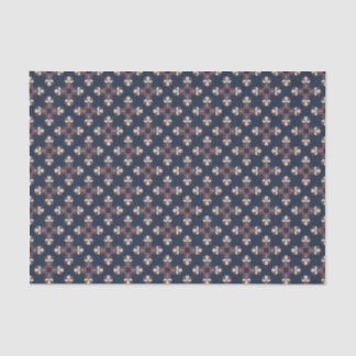 Dismal Collection Navy Burgundy Floral Tapestry Tissue Paper
