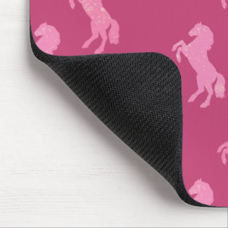 Dismal Pink Art School Horses Cowgirl Confetti Mouse Mat