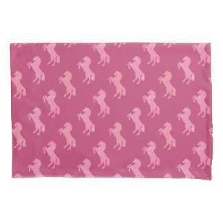 Dismal Pink Art School Horses Preppy Cowgirl West Pillowcase