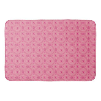 Dismal Pink Bath Mat Cowgirl Bandanna Horses