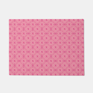 Dismal Pink Door Mat Cowgirl Bandanna Print Horse