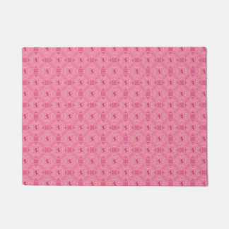 Dismal Pink Door Mat Cowgirl Bandanna Print Horse
